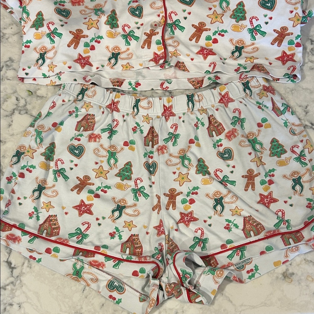Roller Rabbit Gingerbread Party Polo Pajama Set Small - Picture 5 of 8